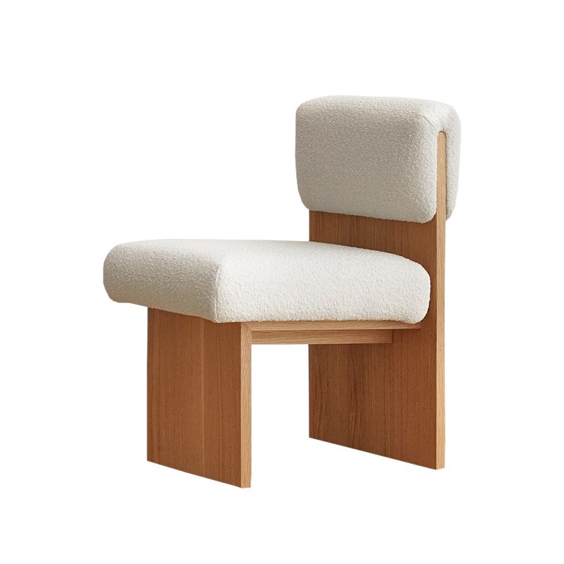 21.25" Wide Armless Chair Solid Wood Frame Chair for Bedroom