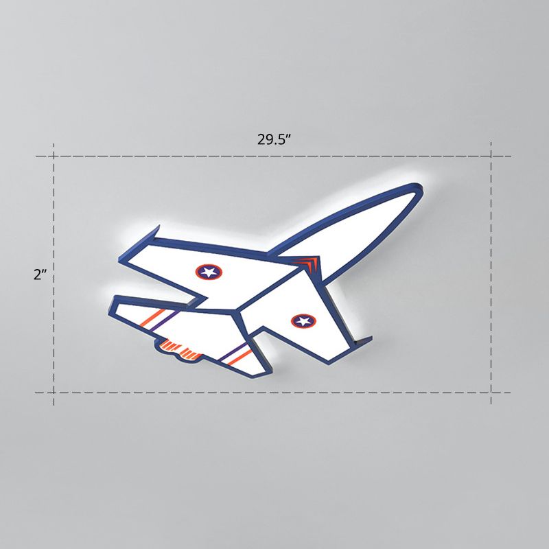 Ultradelgado avión LED luces incrustadas dibujos animados acrílico luces de techo para habitaciones infantiles