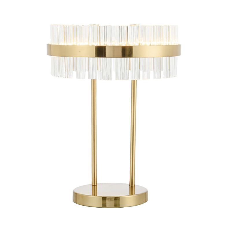 Table de tambour modernisme Light Crystal LED Small de bureau LED de bureau en or pour la chambre