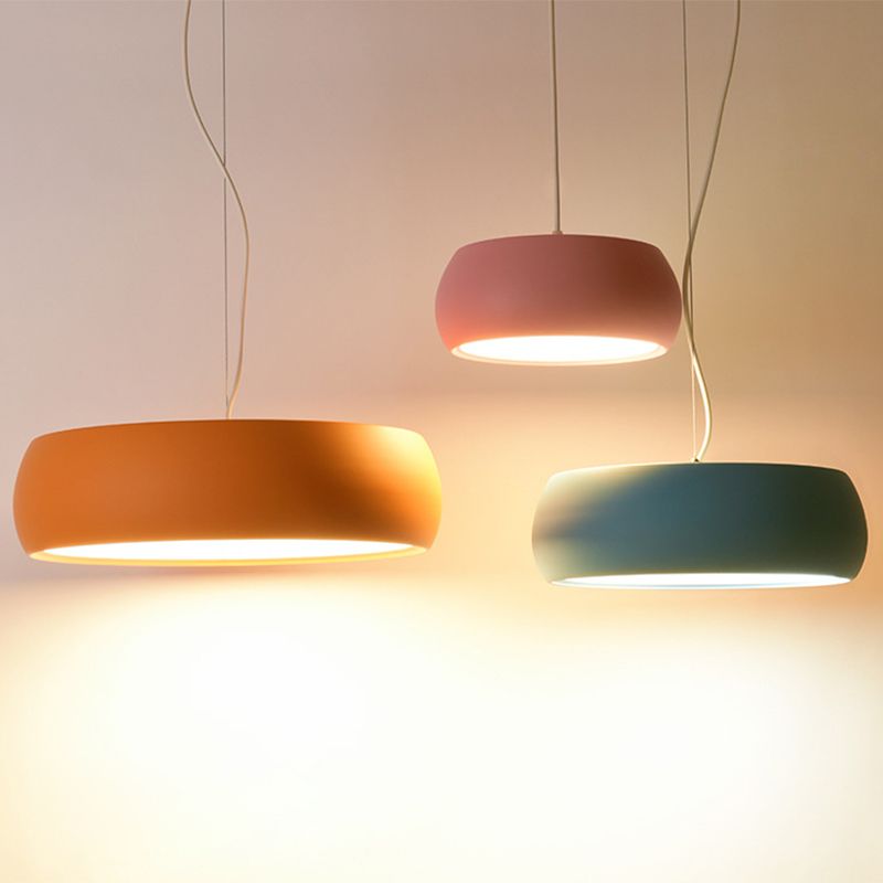 Metal Drum Hanging Ceiling Light Contemporary Ceiling Pendant Lamp for Dinning Room