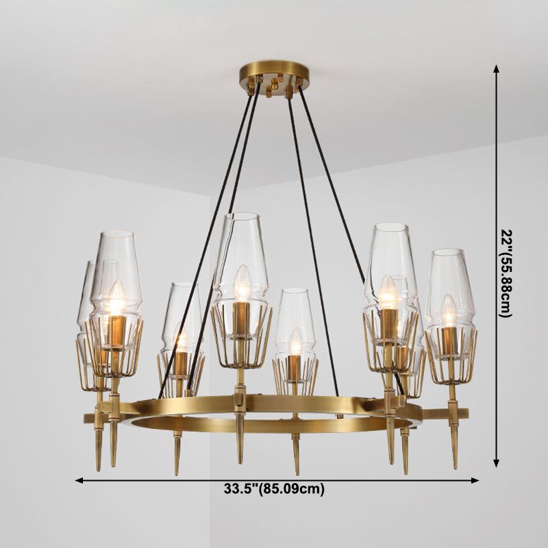 Duidelijke glas 8-lichts hangende plafondlampen radiale moderne stijl kroonluchter lamparmaturen