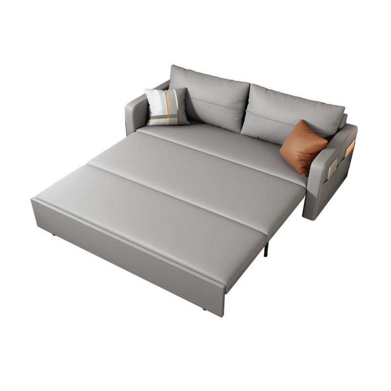 Square Arm Sofa Futon Foldable Pillow Included Futon Sofa Bed