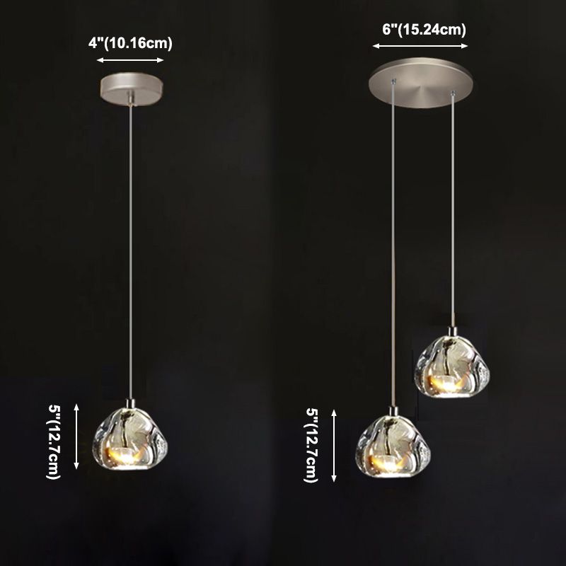 Lampada appesa al cristallo a LED semplice soggiorno in stile lusso lampadario a sospensione a sospensione