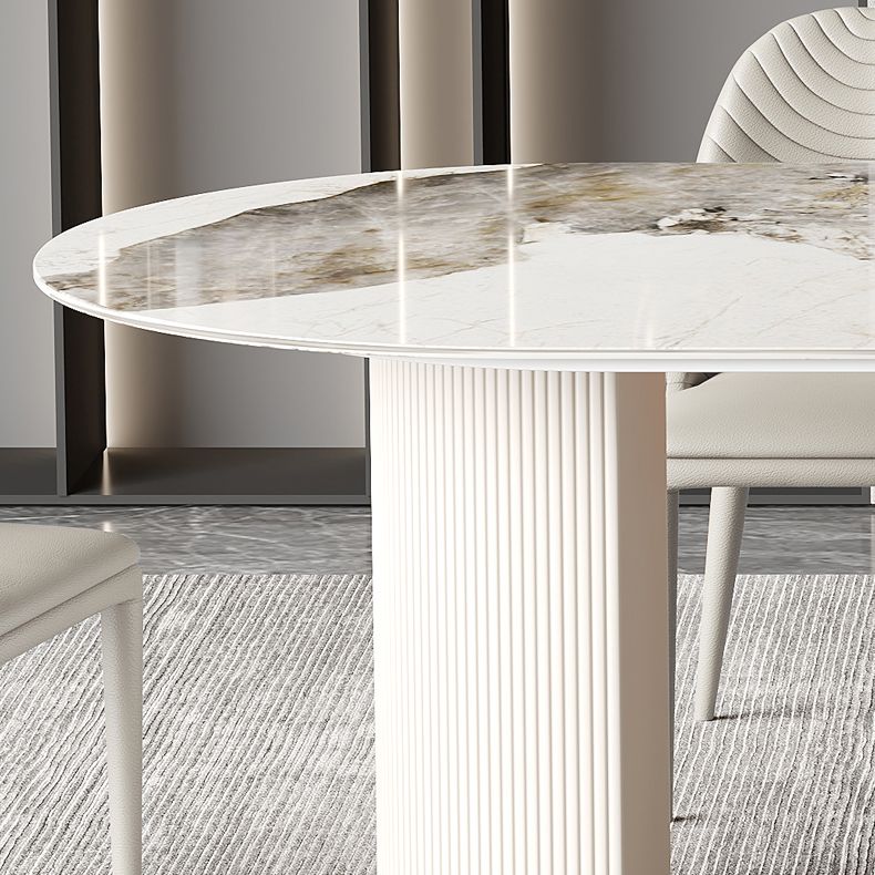 Traditional Luxury Dining Table Sintered Stone Oval Table for Home