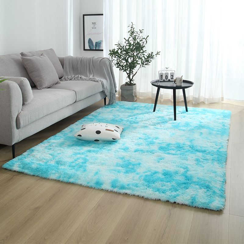 Einfachheit waschbarer Teppichkrawatte Farbstoff Druck Funky Teppich Polyester Shag Teppich mit Rutsch-Rücken