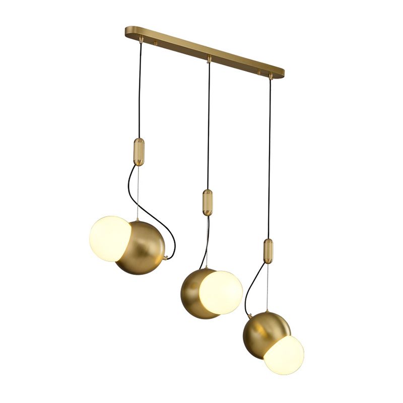 Messing kleine hanglampverlichting postmodern metalen ophanging licht voor woonkamer