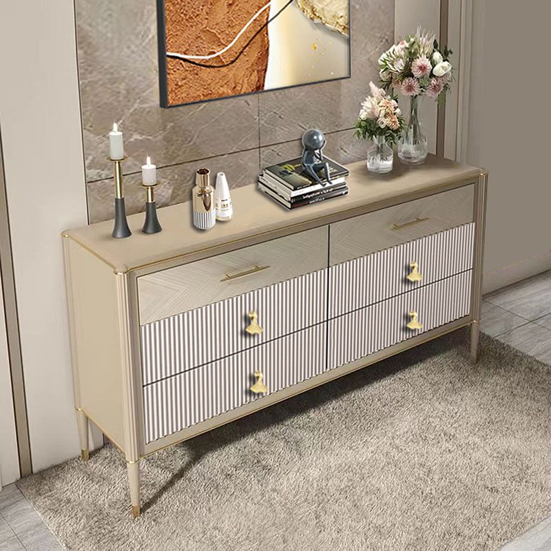 Modern Horizontal Combo Dresser Wood Storage Dresser for Bedroom