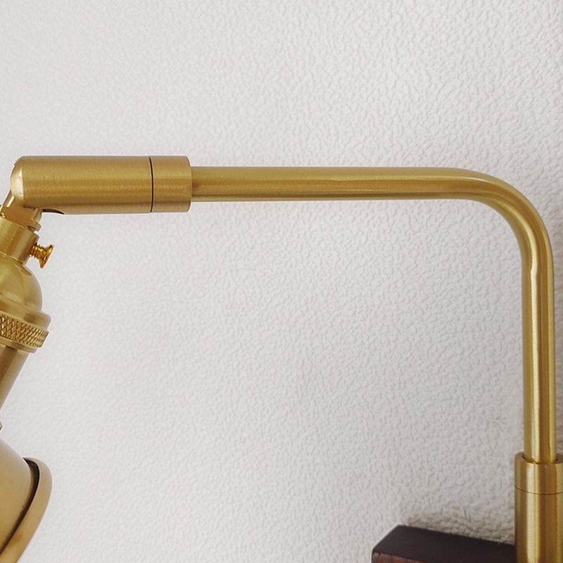 Modern Wood Wall Sconce Geometric Shape Wall Light with Glass Shade for Bedroom
