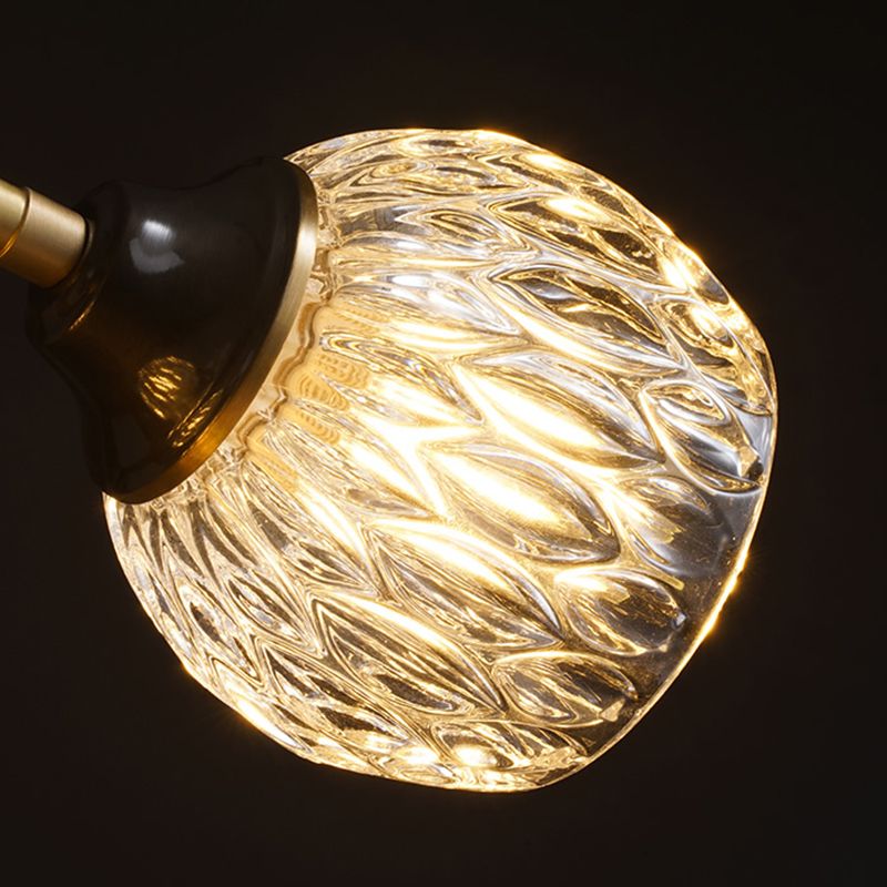 Contemporary Style Dome Shape Island Lights Crystal 4 Light Island Lighting in Black