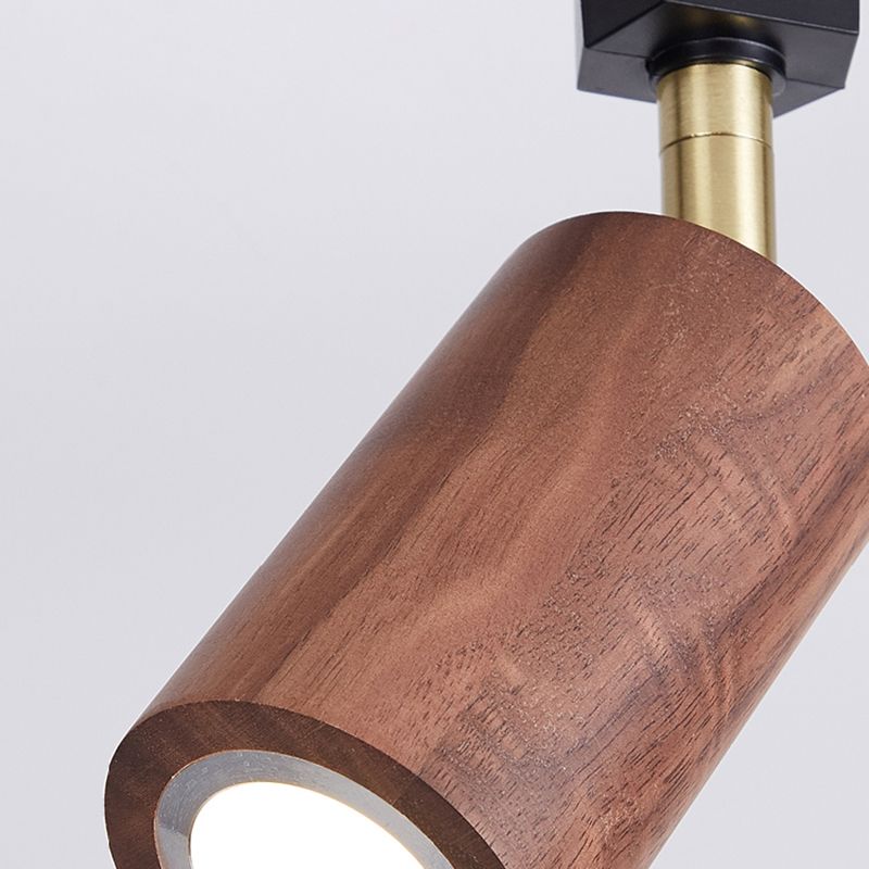 Nordic Log Track Verlichtingssets Japanse Minimalistische Huis Woonkamer Muur Verstelbare Hoek Geleiderail Opbouw Kleine Spotlight