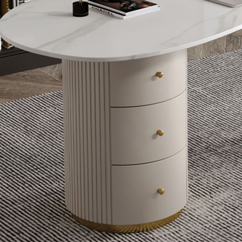 29.5-inch Office Desk with Drawers Office Laptop Table in White