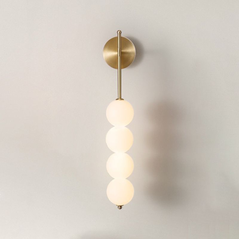 Contemporary Ball Shape Wall Light with Plastic Shade for Living Room