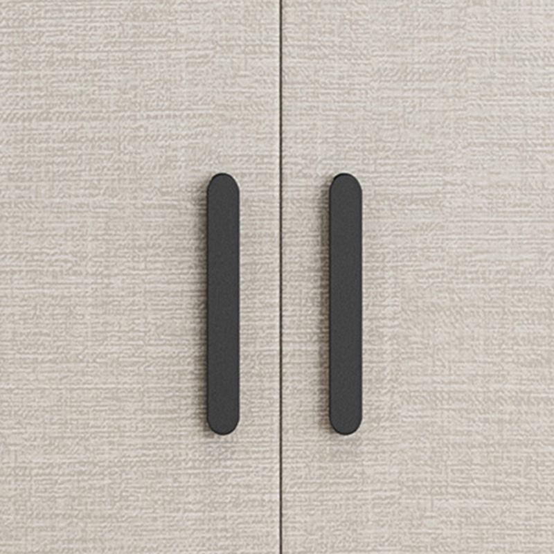Modern Wood Cabinet Bar Pulls Rectangle Side Cabinet with Drawer