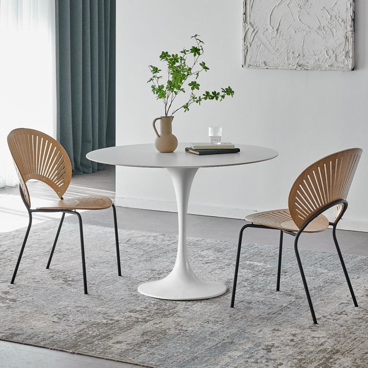 Modern Tulip Pedestal White Dining Table Stone Table for Kitchen