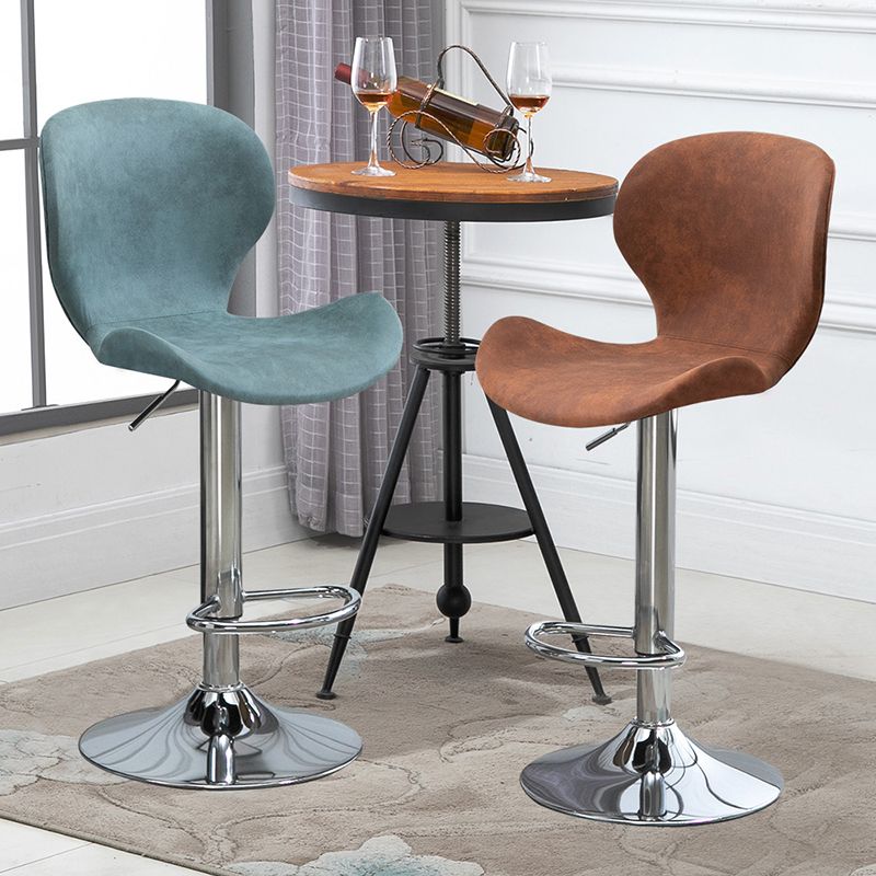 Tabouret de bar d'intérieur nordique, haut pivotant réglable en métal, avec rembourrage