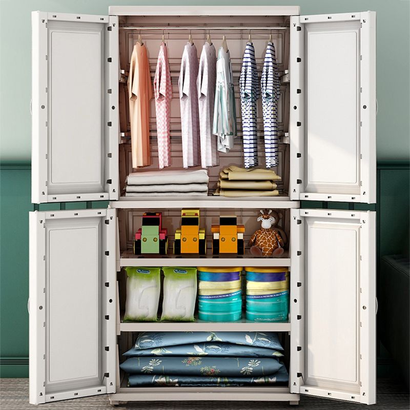 Bedroom Hinged Door Storage Cabinet Contemporary Plastic Cabinet