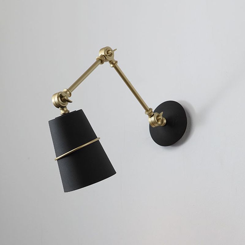Verstellbare 1-Licht-Kegel Wandleuchten Moderner Aluminium-Wandbeleuchtungsideen in Schwarz und Weiß