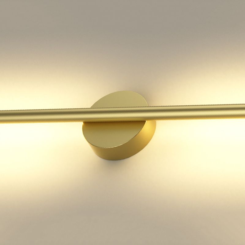 1-Light Ribbon Wall Sconce Modern Simple Style Metal Wall Lighting in Gold