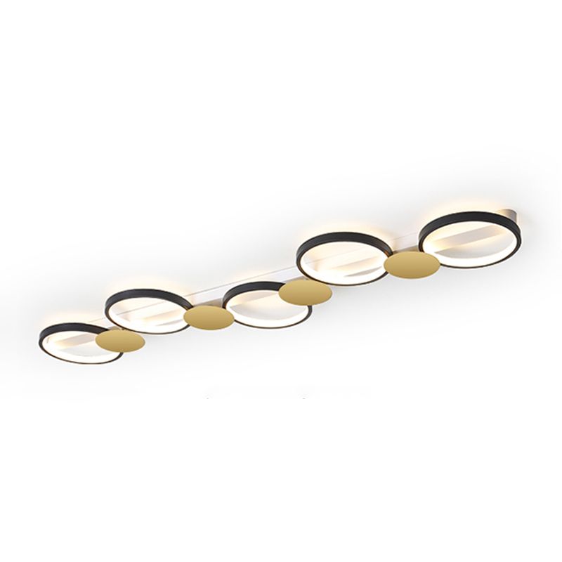 Contemporary Round Ceiling Lamp LED Flush Mount Ceiling Light with Acrylic Shade