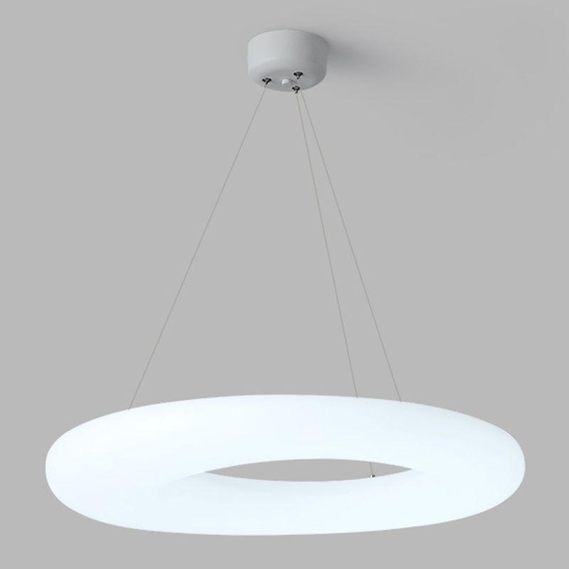 Lámpara de araña de anillo de metal luz nórdica led colgante lámpara accesorio