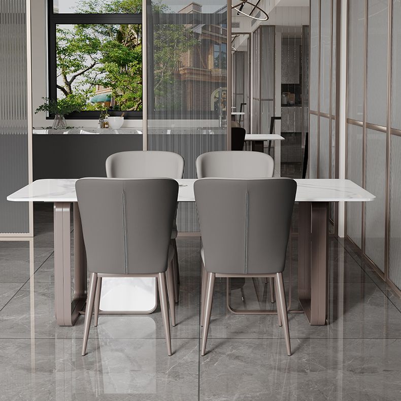 Designer Style Sintered Stone Dining Set Rectangle 1/3/4/5 Pieces Dining Table with Chairs