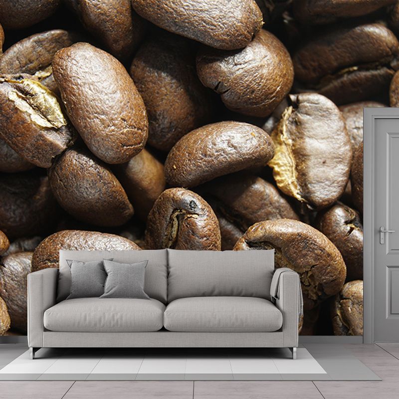 Full Size Coffee Beans Wall Mural Decorative Mildew Resistant for Coffee Shop