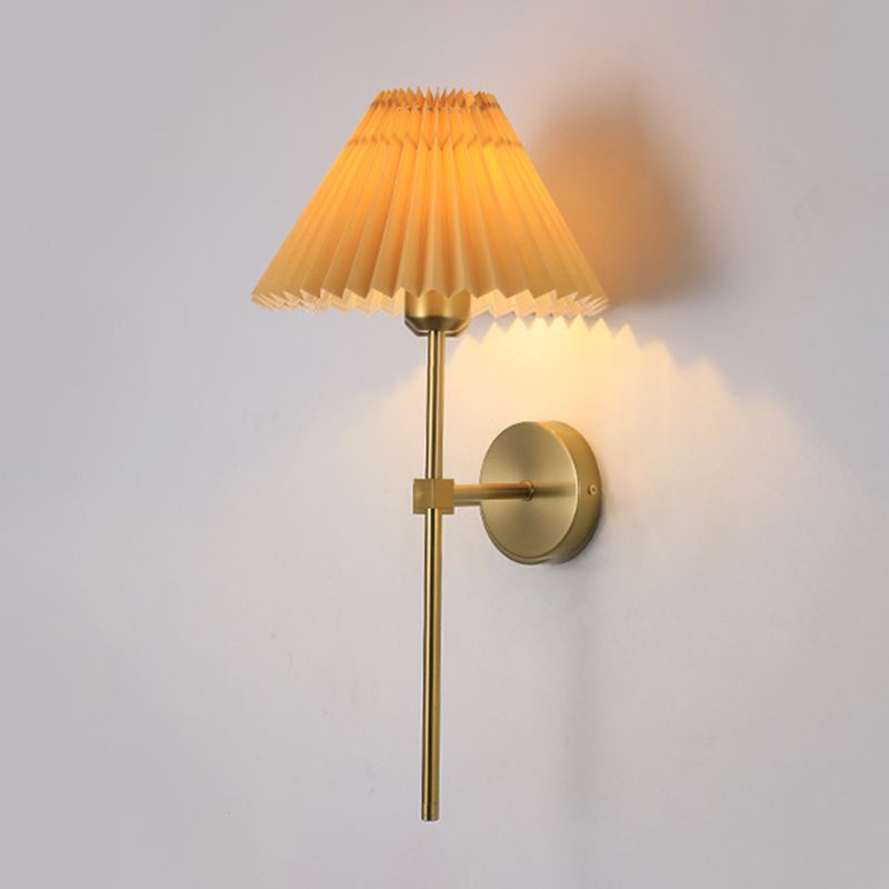 Contemporary Wall Sconce Fabric 1 Light Sconce Lighting for Living Room
