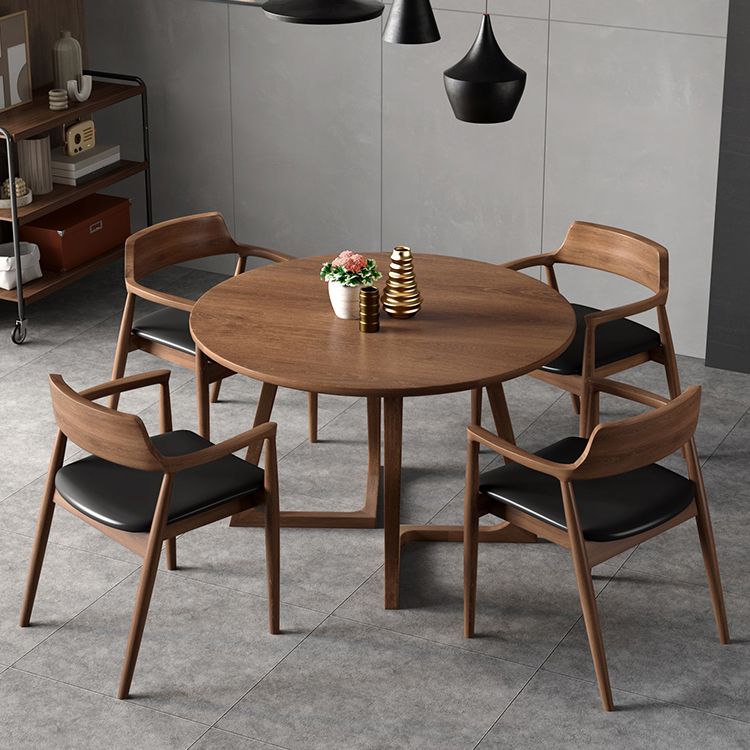 Kitchen Dinner Table Dining Room Round Wood Top Dining Table