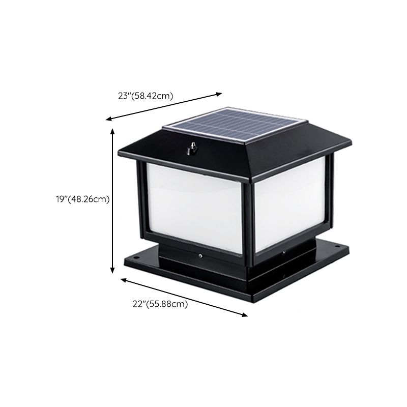 Postmodern Pillar Light Minimalist LED Solar Lighting Fixture for Garden
