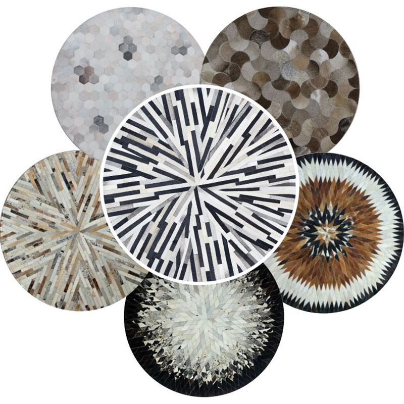 Multicolor kreativer Teppich Kuhladenstreifen bedruckte Bereich Teppich Haustierfreundlicher Maschinenwaschableie für Dekoration