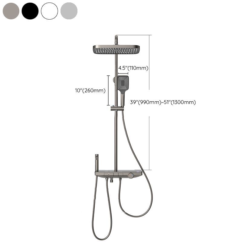 Modern Wall Mounted Adjustable Water Flow Shower Faucet Shower Hose Shower System
