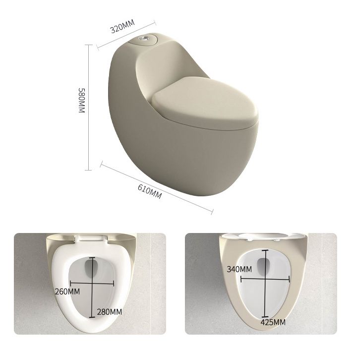 Siphon Jet Flush Toilet Floor Mounted All-In-One Urine Toilet