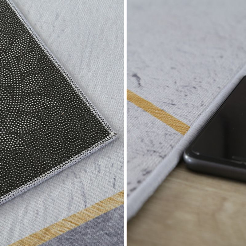 Modern Graphic Pattern Rug Polyester Area Carpet Stain Resistant Indoor Rug for Living Room