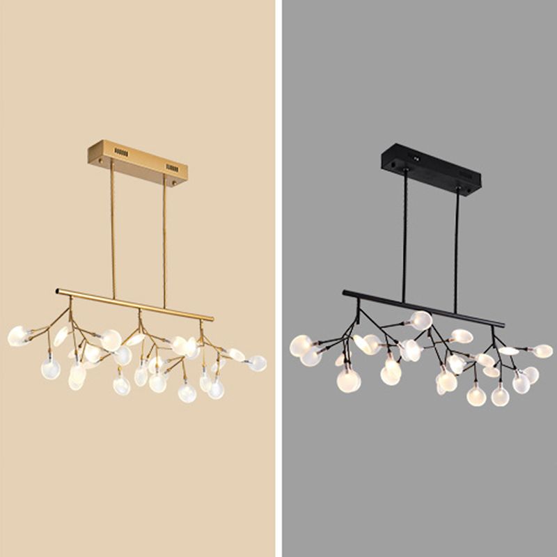 Luce a ciondolo regolabile a filo regolabile di lusso moderno Luce a soffitto in ferro battuto in ferro con ombra acrilica