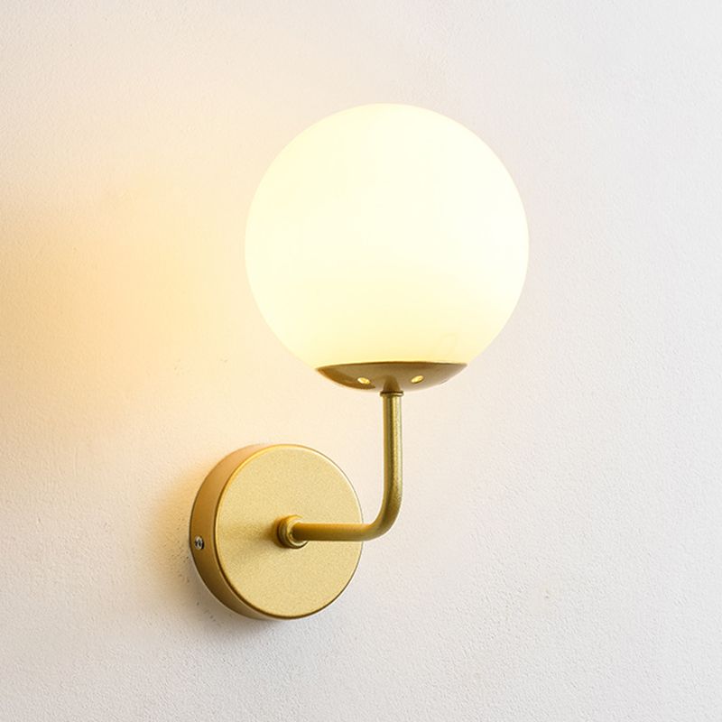Modern Style Orb Wall Light Sconces Glass 1 Light Wall Lighting Ideas