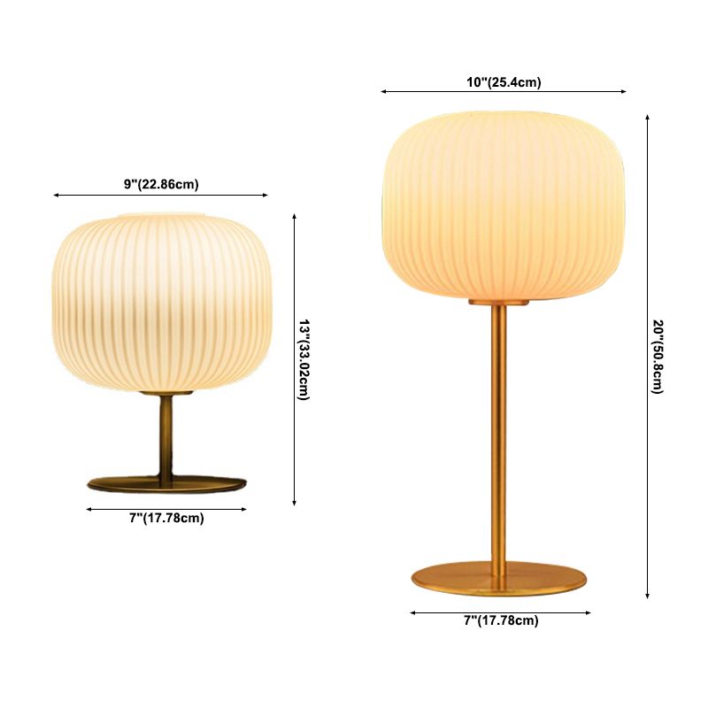 Glastrommel Nachttischlampen moderner Stil 1 leichte Nachttischlampe