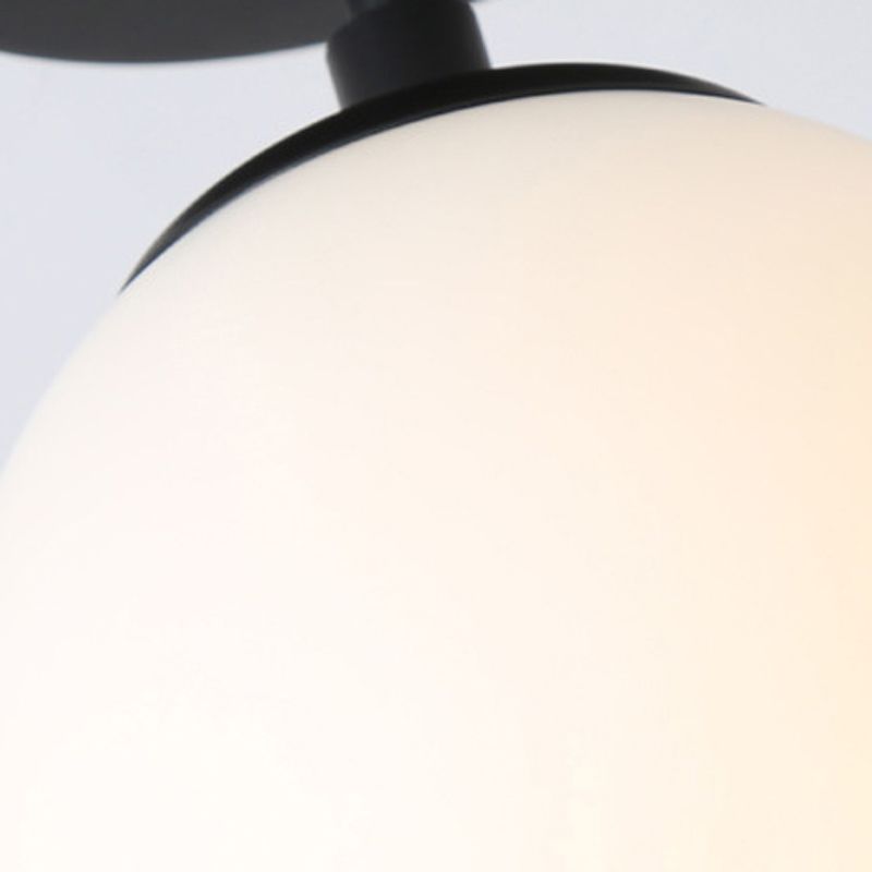 Modernism black Ceiling Light glass Flush Mount Lighting for Hallway