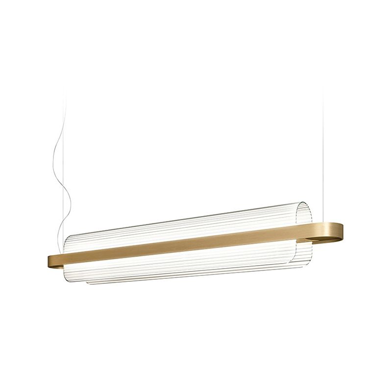 Modern Style Island Pendant Acrylic 1 Light Island Light in Gold for Restaurant