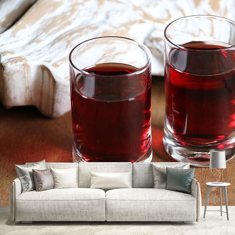 Wine Photo Mural Wallpaper Wall Covering for Bar, Moisture Resistant, Personalised Size