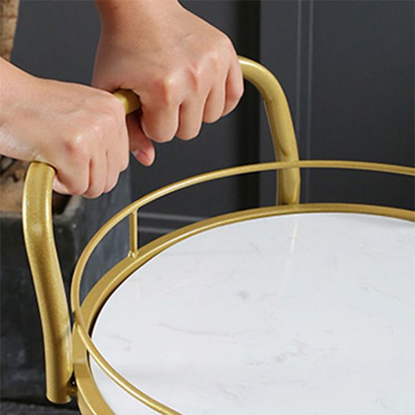 Contemporary Style Rolling Prep Table Stone Prep Table for Kitchen