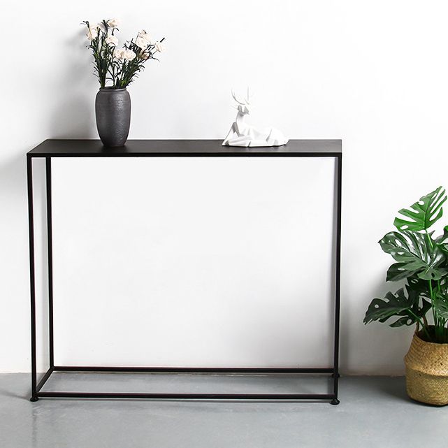 Iron Modern Console Table 1-shelf Rectangle Accent Table for Hall