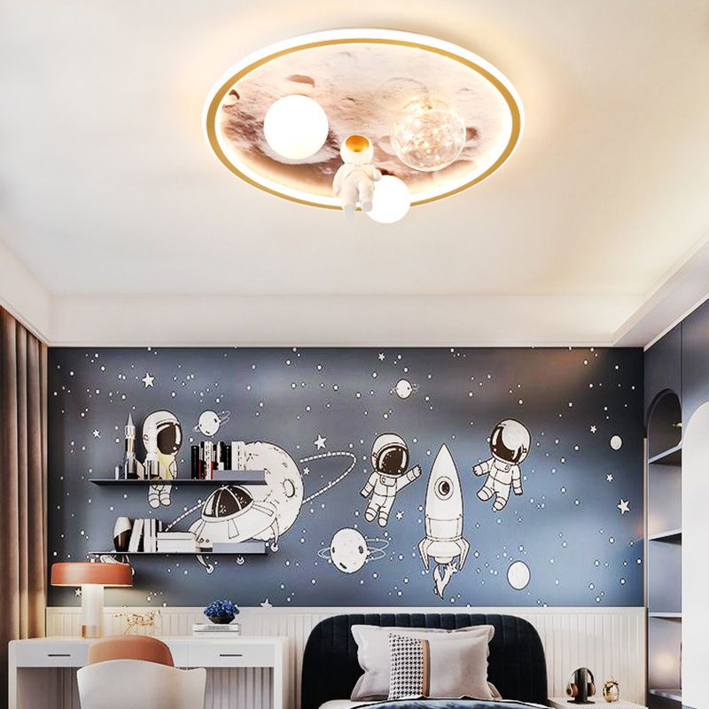 LED Acrylic Shaded Ceiling Light Children Flush Mount Lighting for Foyer