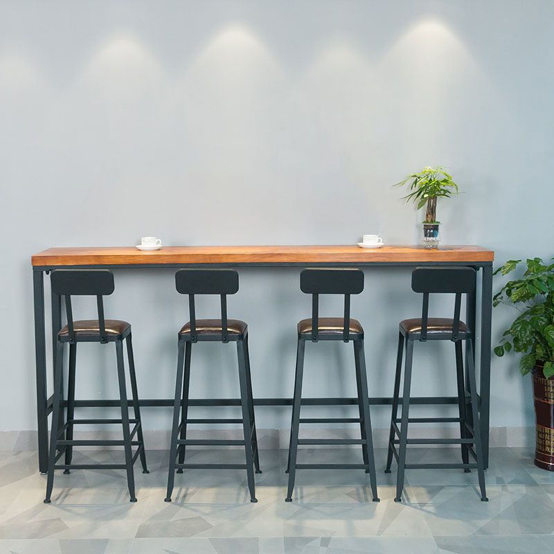 Industrial Pub Dining Set 1/2/5 Pieces Rectangular Bar Stool and Table Set