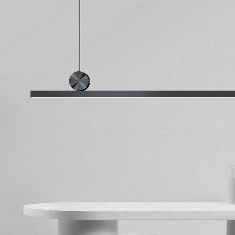 Modern Minimalist Style Linear Island Light Fixture Acrylic Chandelier Lamp