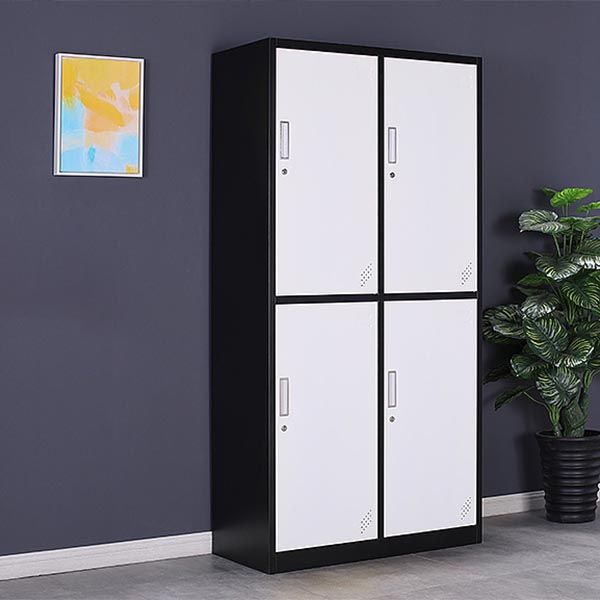 Hinged Steel Wardrobe Cabinet Contemporary Wardrobe Armoire for Home