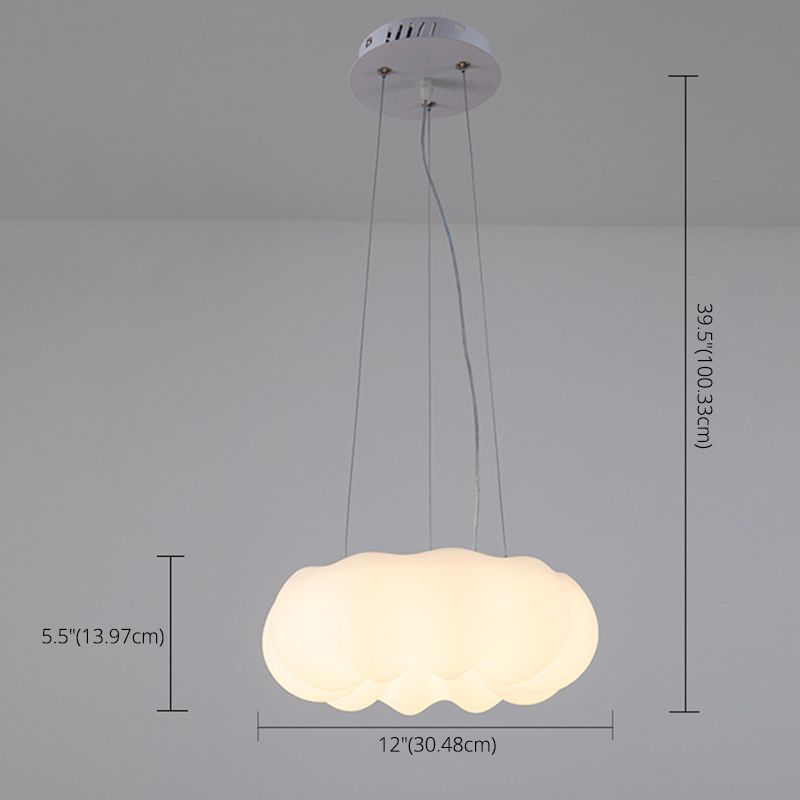 Nordic Minimalist Cloud Chandelier Lamp Resin Hanging Pendant Lights for Living Room