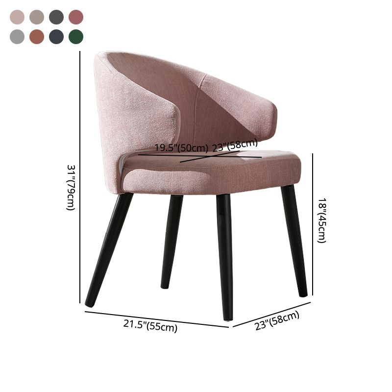 Fauteuils de salle à manger contemporains en bois, chaise d'appoint à oreilles pour usage domestique (Ensemble de 2)