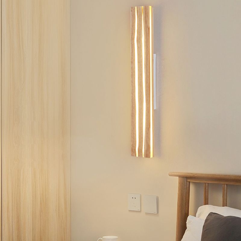 Contemporary Wooden Wall Light Fixture Simple Wall Light Sconce for Bedroom