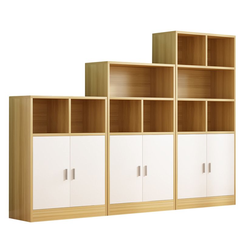 Contemporary Engineered Wood Book Shelf Vertical Closed Back Shelf Bookcase for Home
