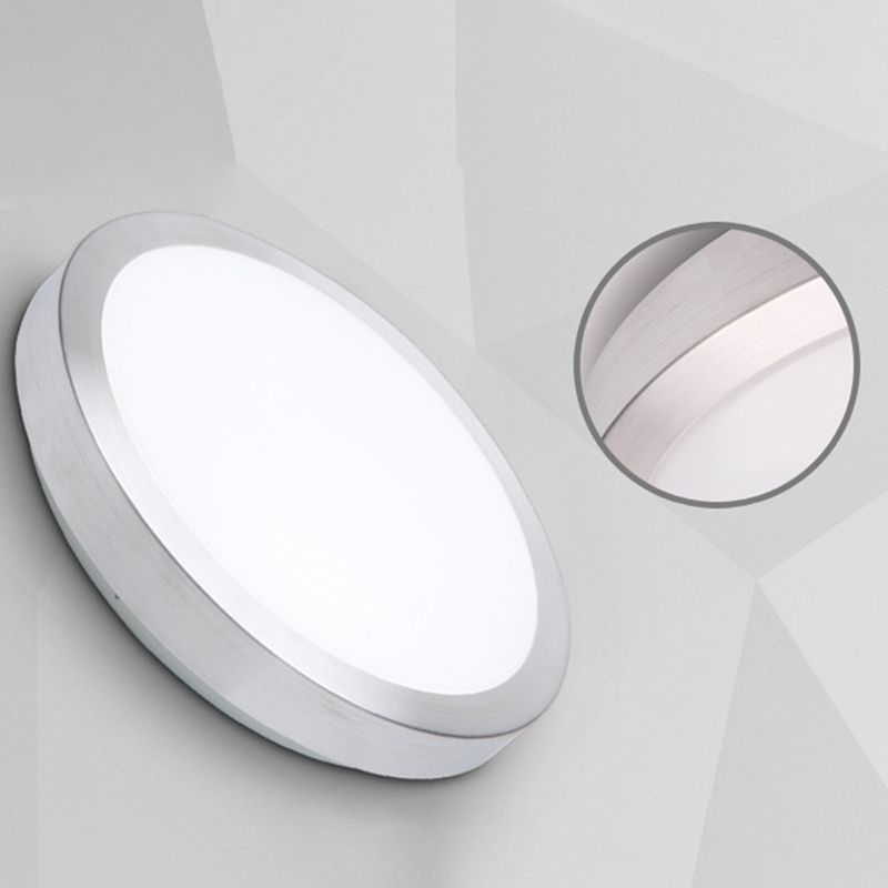Plafonnier circulaire Simplicity en métal LED pour chambre à coucher, luminaire encastré en chrome